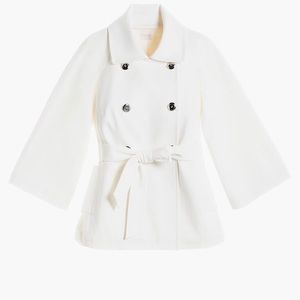 Chicos Petite Retro Ponte Jacket Coat Peacoat with Buttons Size 0P